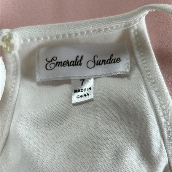 Emerald Sundae White Sequin Halter Dress size 7 - Picture 7 of 7